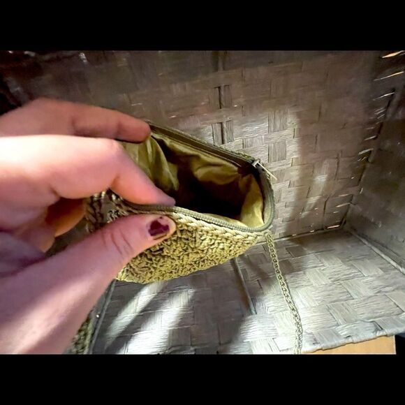 Light Green Hand Crochet Crossbody Purse - Picture 5 of 5